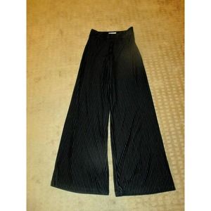 Tularosa REVOLVE Black Marley Velvet Striped Pants Wide Leg- Small- EUC